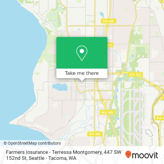 Mapa de Farmers Insurance - Terressa Montgomery, 447 SW 152nd St