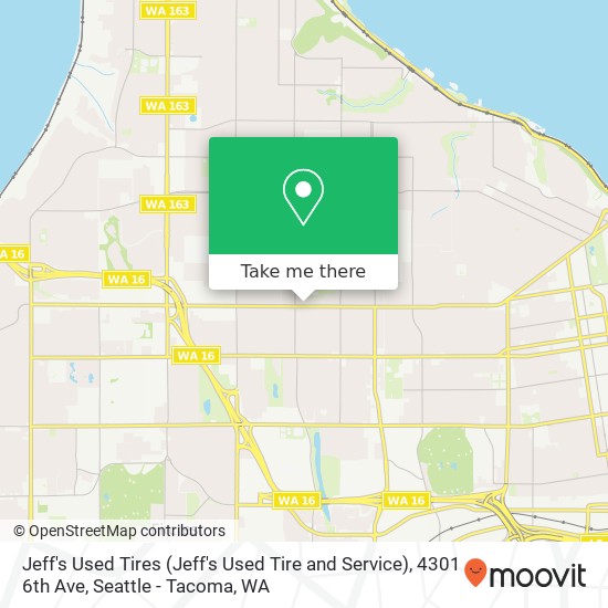 Mapa de Jeff's Used Tires (Jeff's Used Tire and Service), 4301 6th Ave