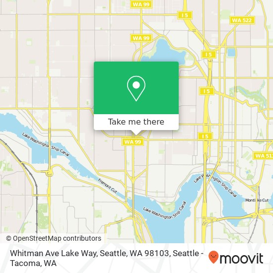 Whitman Ave Lake Way, Seattle, WA 98103 map