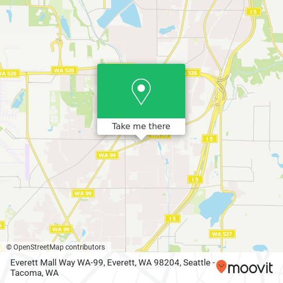 Mapa de Everett Mall Way WA-99, Everett, WA 98204