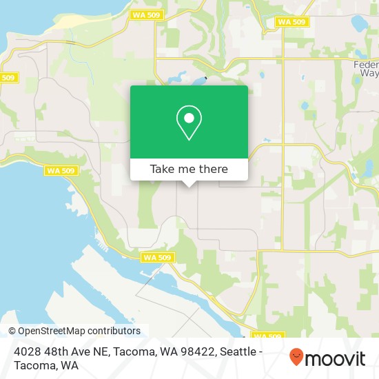 Mapa de 4028 48th Ave NE, Tacoma, WA 98422