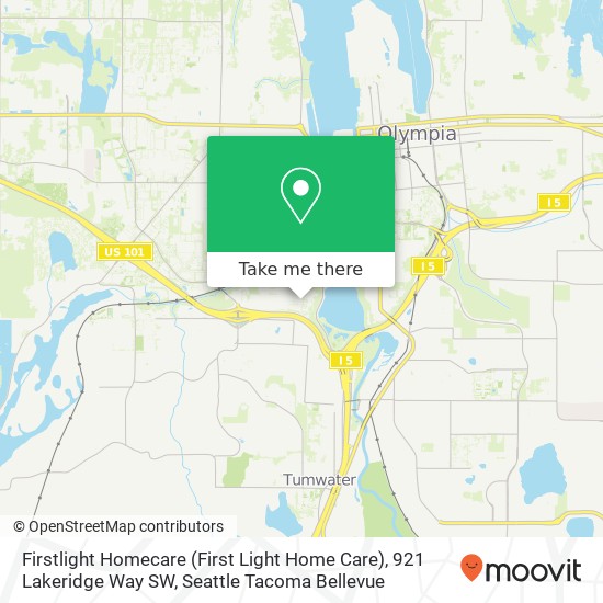 Firstlight Homecare (First Light Home Care), 921 Lakeridge Way SW map