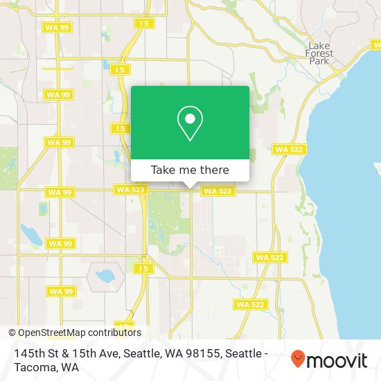 Mapa de 145th St & 15th Ave, Seattle, WA 98155