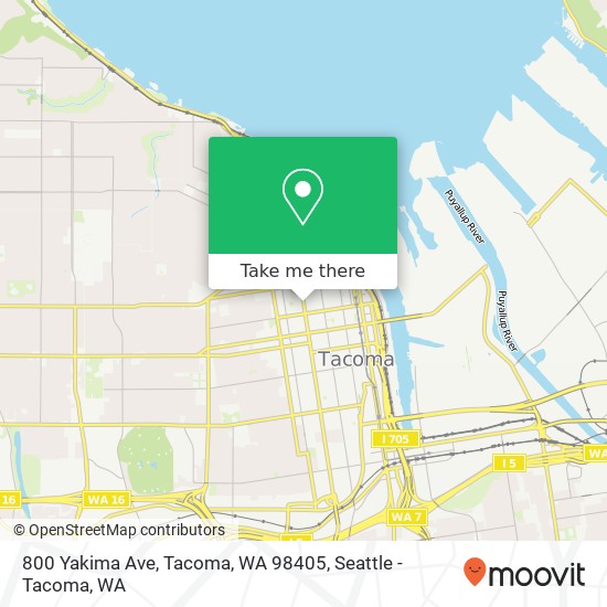 Mapa de 800 Yakima Ave, Tacoma, WA 98405