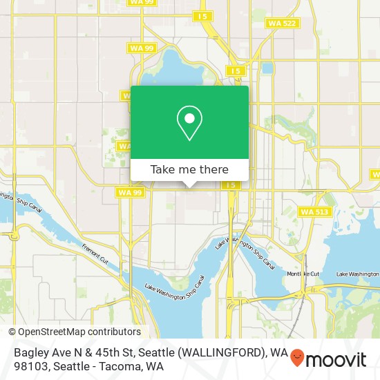 Bagley Ave N & 45th St, Seattle (WALLINGFORD), WA 98103 map