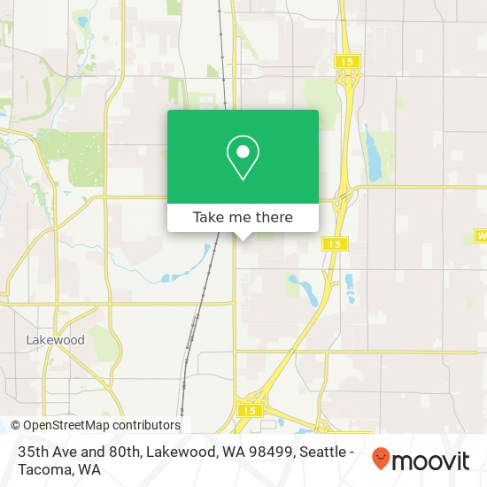 Mapa de 35th Ave and 80th, Lakewood, WA 98499