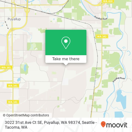 Mapa de 3022 31st Ave Ct SE, Puyallup, WA 98374