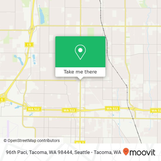 96th Paci, Tacoma, WA 98444 map
