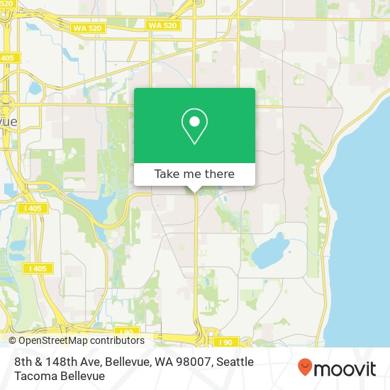 Mapa de 8th & 148th Ave, Bellevue, WA 98007