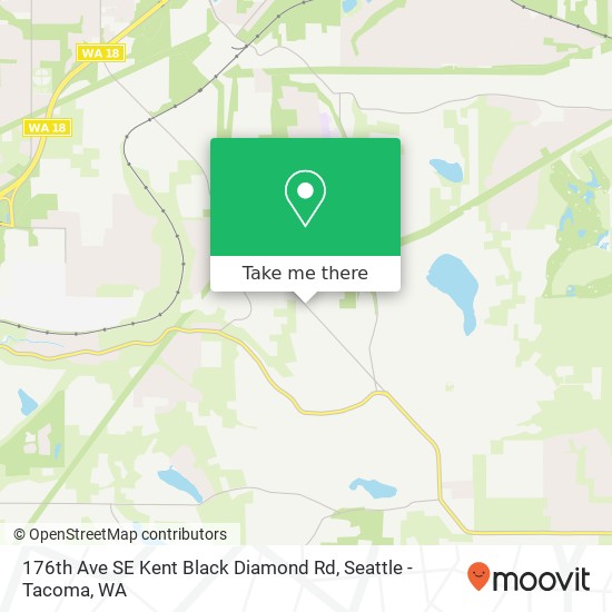 Mapa de 176th Ave SE Kent Black Diamond Rd, Auburn, WA 98092