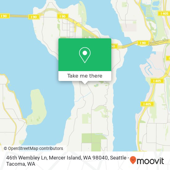 Mapa de 46th Wembley Ln, Mercer Island, WA 98040