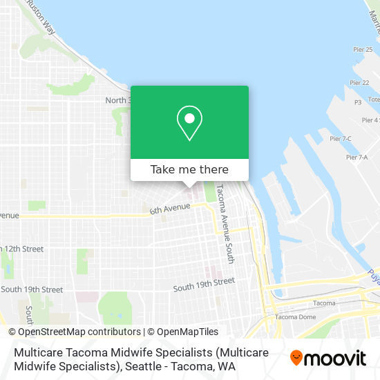 Mapa de Multicare Tacoma Midwife Specialists