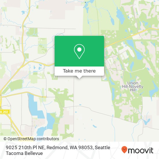 Mapa de 9025 210th Pl NE, Redmond, WA 98053