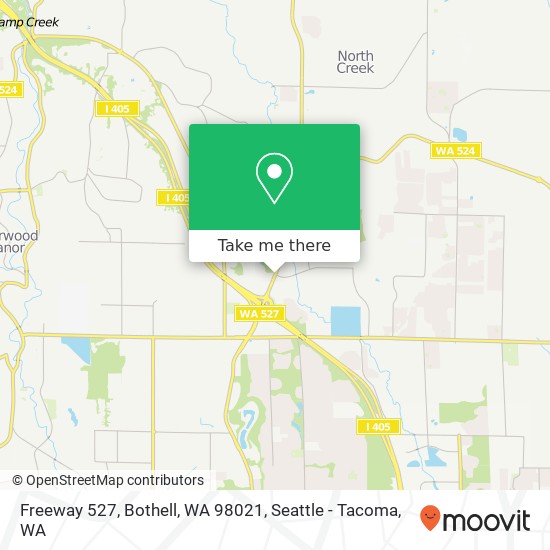 Freeway 527, Bothell, WA 98021 map