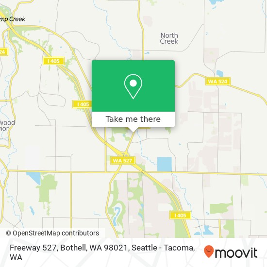 Freeway 527, Bothell, WA 98021 map