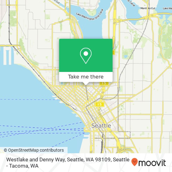 Mapa de Westlake and Denny Way, Seattle, WA 98109