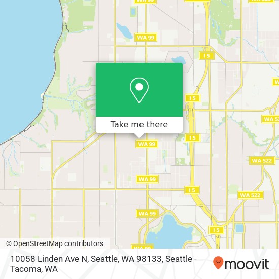 Mapa de 10058 Linden Ave N, Seattle, WA 98133