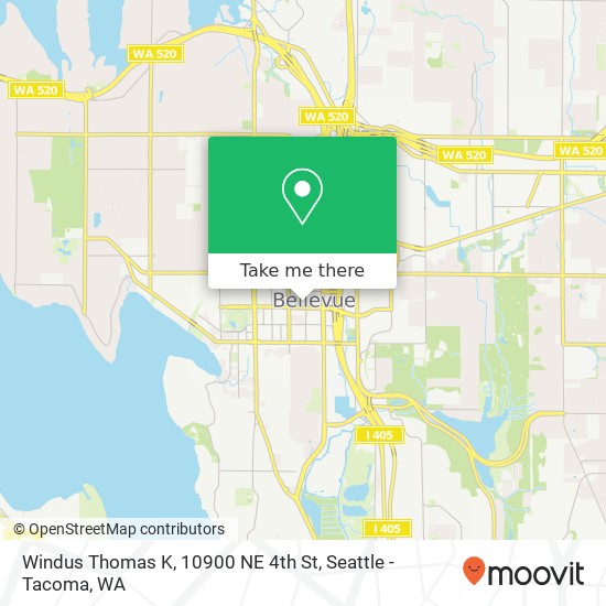 Mapa de Windus Thomas K, 10900 NE 4th St