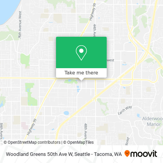 Mapa de Woodland Greens 50th Ave W