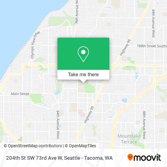 Mapa de 204th St SW 73rd Ave W