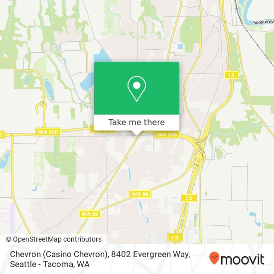 Mapa de Chevron (Casino Chevron), 8402 Evergreen Way