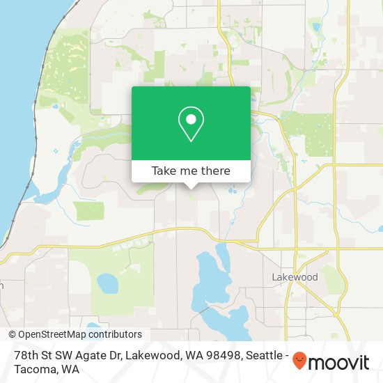 78th St SW Agate Dr, Lakewood, WA 98498 map