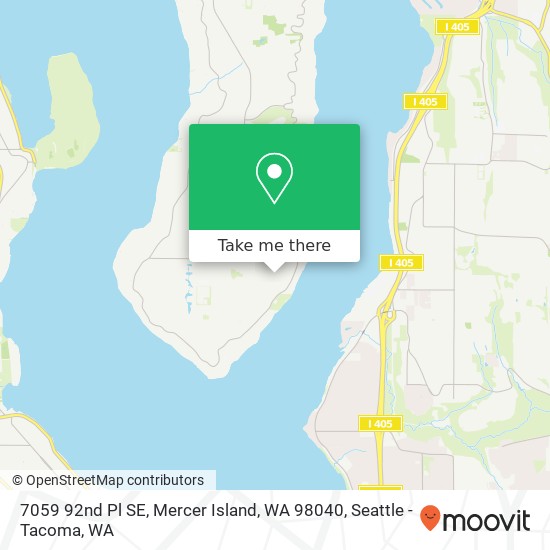 Mapa de 7059 92nd Pl SE, Mercer Island, WA 98040