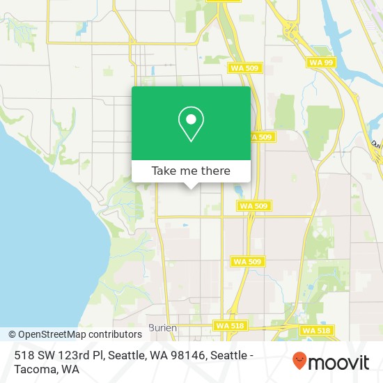 Mapa de 518 SW 123rd Pl, Seattle, WA 98146