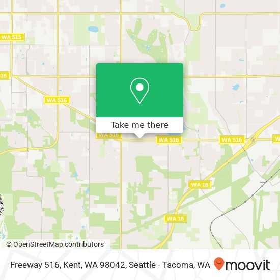 Mapa de Freeway 516, Kent, WA 98042