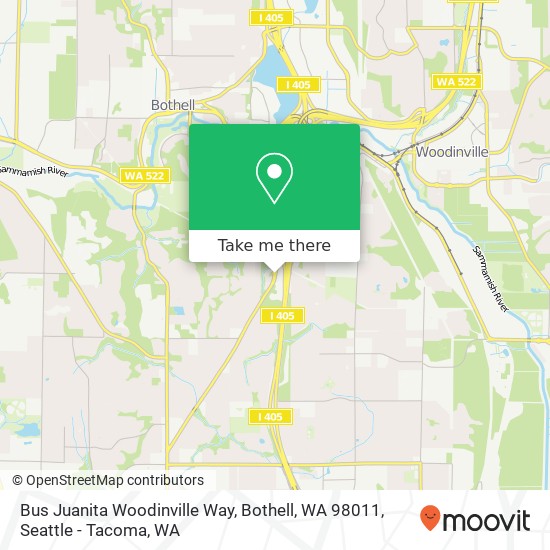 Bus Juanita Woodinville Way, Bothell, WA 98011 map