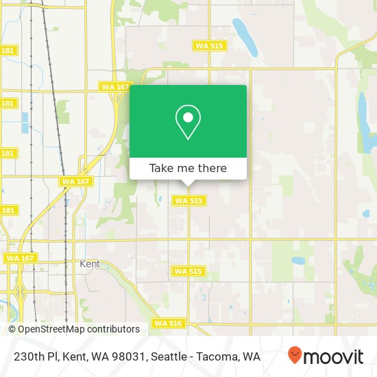 Mapa de 230th Pl, Kent, WA 98031