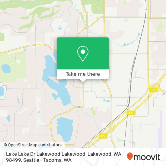 Lake Lake Dr Lakewood Lakewood, Lakewood, WA 98499 map