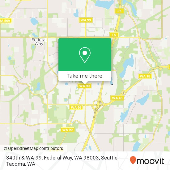 340th & WA-99, Federal Way, WA 98003 map