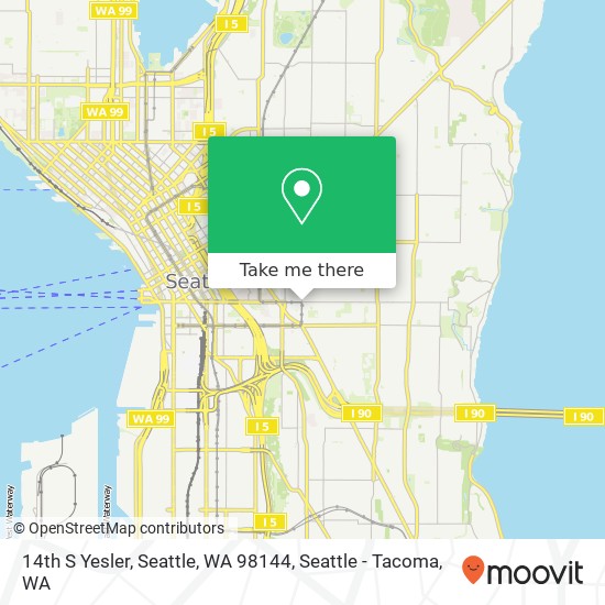 Mapa de 14th S Yesler, Seattle, WA 98144