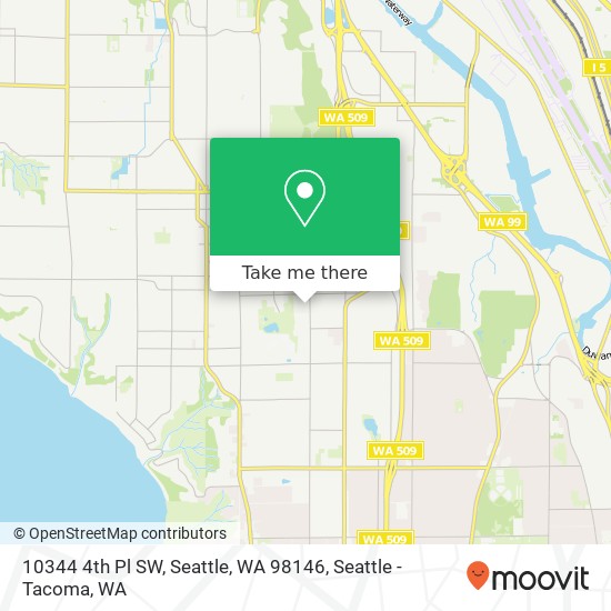 Mapa de 10344 4th Pl SW, Seattle, WA 98146