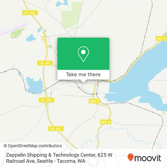 Mapa de Zeppelin Shipping & Technology Center, 625 W Railroad Ave