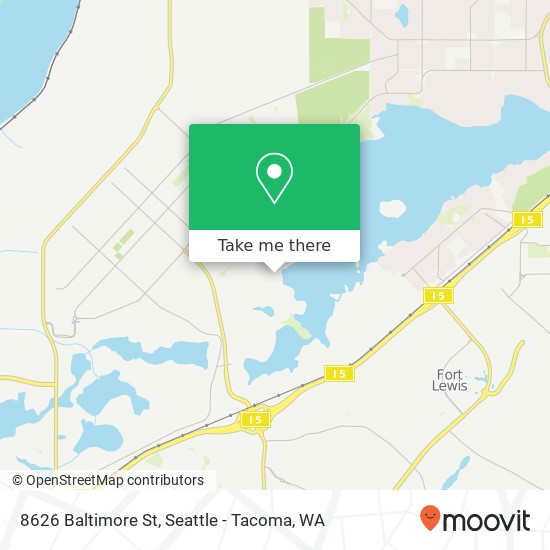 Mapa de 8626 Baltimore St, Tacoma, WA 98433