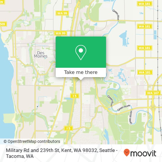 Military Rd and 239th St, Kent, WA 98032 map