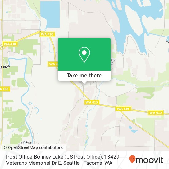 Mapa de Post Office-Bonney Lake (US Post Office), 18429 Veterans Memorial Dr E