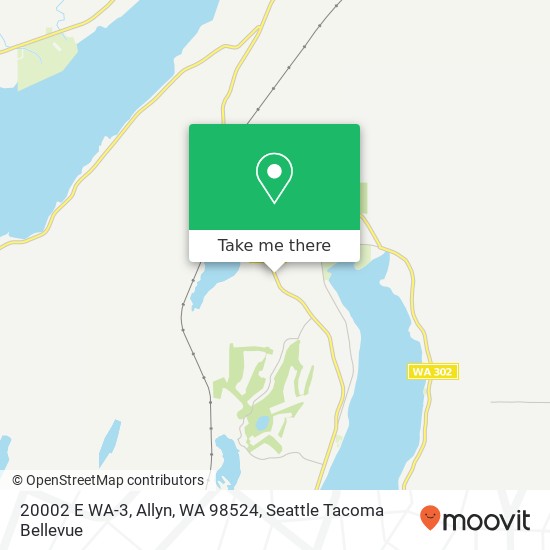 Mapa de 20002 E WA-3, Allyn, WA 98524