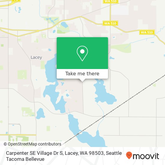 Mapa de Carpenter SE Village Dr S, Lacey, WA 98503
