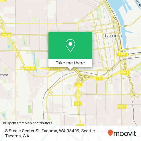 Mapa de S Steele Center St, Tacoma, WA 98409