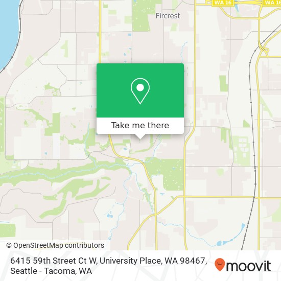 6415 59th Street Ct W, University Place, WA 98467 map