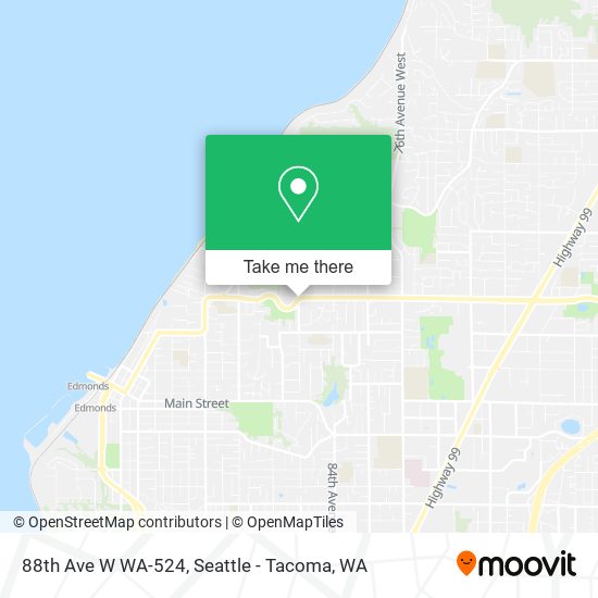 88th Ave W WA-524 map