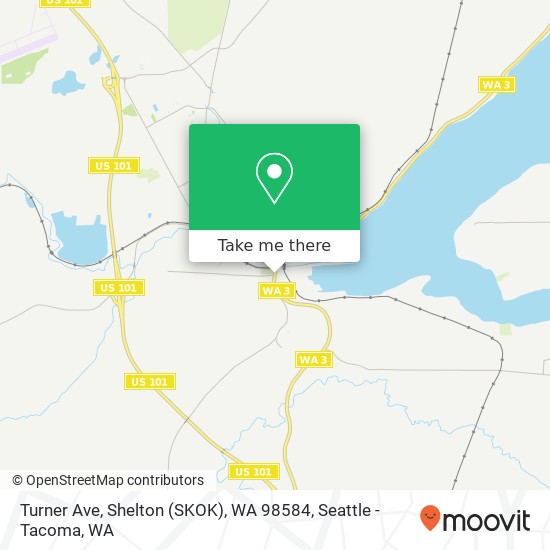 Mapa de Turner Ave, Shelton (SKOK), WA 98584