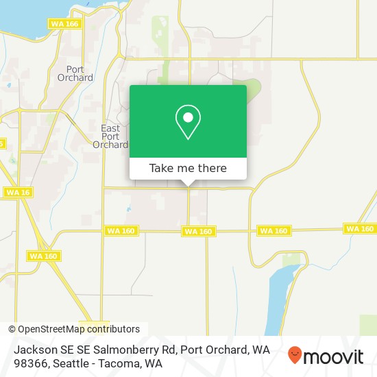 Mapa de Jackson SE SE Salmonberry Rd, Port Orchard, WA 98366