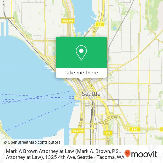Mark A Brown Attorney at Law (Mark A. Brown, P.S., Attorney at Law), 1325 4th Ave map