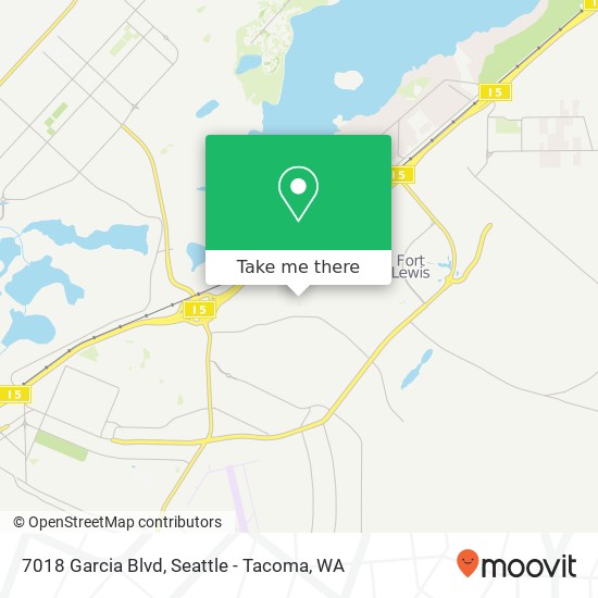 Mapa de 7018 Garcia Blvd, Tacoma, WA 98433