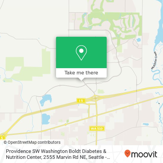 Mapa de Providence SW Washington Boldt Diabetes & Nutrition Center, 2555 Marvin Rd NE