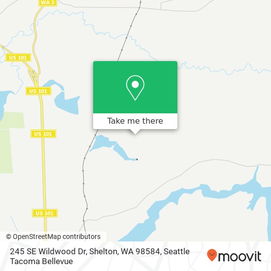 Mapa de 245 SE Wildwood Dr, Shelton, WA 98584